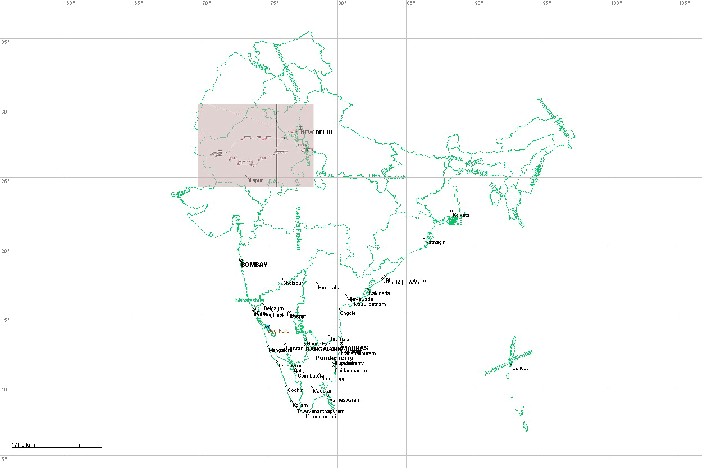 Rundreise Karte Indien